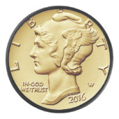 Mercury Dime Centennial Gold Coin Image ~ Eishockey Puck (Vorderseite)