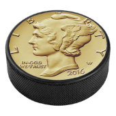 Mercury Dime Centennial Gold Coin Image ~ Eishockey Puck (3/4)