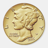 Mercury Dime Centennial Gold Coin Image ~ Magnet (Vorne)
