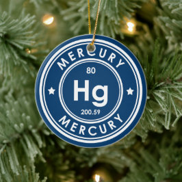 Mercury Element Blue Keramik Ornament
