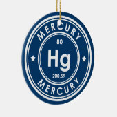 Mercury Element Blue Keramik Ornament (Rechts)