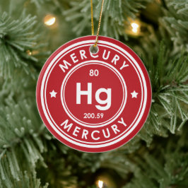 Mercury Element Red Keramik Ornament