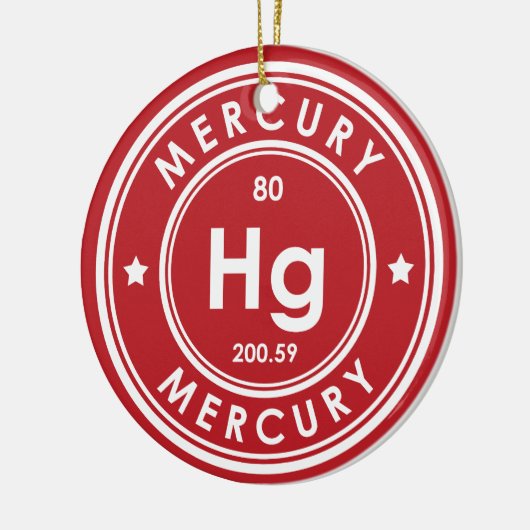 Mercury Element Red Keramik Ornament (Links)