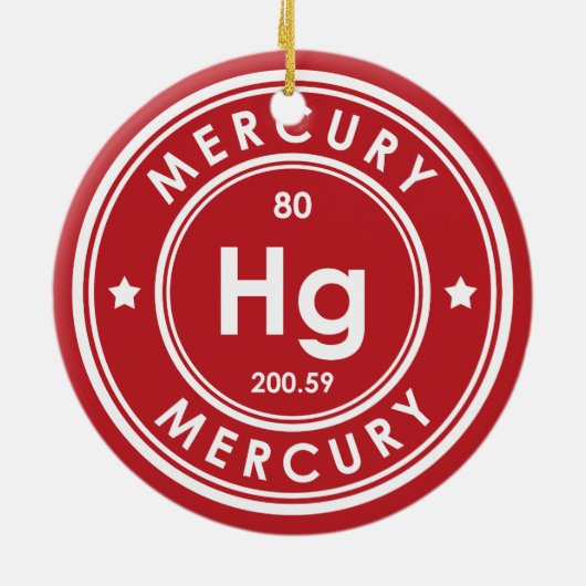 Mercury Element Red Keramik Ornament (Hinten)