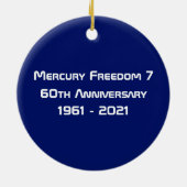 Mercury Freedom 7 - 60 Jahre Keramik Ornament (Hinten)