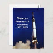 Mercury Freedom 7 - 60 Jahre Postkarte (Vorne/Hinten)