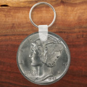 Mercury Head Dime-Schlüsselanhänger Schlüsselanhänger (Vorderseite)