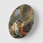 Mercury, Herse and Aglauros, 1763 (oil on canvas) Runde Wanduhr (Winkel)