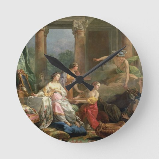 Mercury, Herse and Aglauros, 1763 (oil on canvas) Runde Wanduhr (Vorderseite)