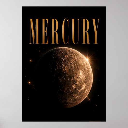 Mercury Luxury Space Editorial Graphic Poster (Vorne)