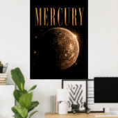 Mercury Luxury Space Editorial Graphic Poster (Heimbüro)