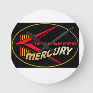 Mercury Marine Außenborder-Uhr im Vintage-Look Runde Wanduhr