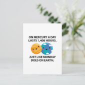 Mercury Montag Postkarte (Stehend Vorderseite)