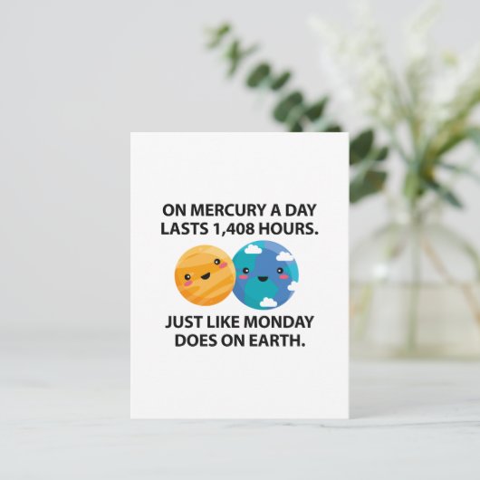 Mercury Montag Postkarte (Stehend Vorderseite)