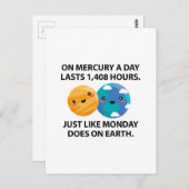 Mercury Montag Postkarte (Vorne/Hinten)