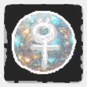 Mercury Night Quadratischer Aufkleber (Vorderseite)