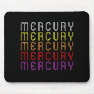 Mercury Planet Retro Vintag Astronomie T - Shirt Mousepad