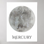 Mercury Planet Wasserfarbenposter Poster (Vorne)