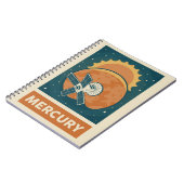 Mercury Retro Galaxy Satellite Notizblock (Linke Seite)