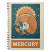 Mercury Retro Galaxy Satellite Notizblock (Vorderseite)