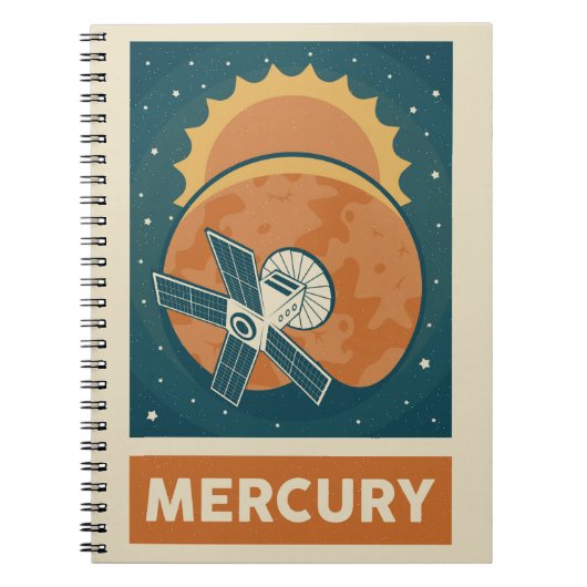 Mercury Retro Galaxy Satellite Notizblock (Vorderseite)