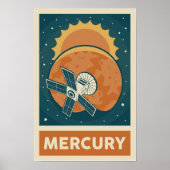 Mercury Retro Galaxy Satellite Poster (Vorne)