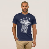 Mercury-Wirbelsturm-Sterne u. Streifen T-Shirt (Vorne ganz)