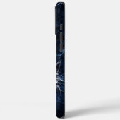 Mercury Wolf Blaue Saphir-Augen Glazial Case-Mate iPhone Hülle (Rückseite / Links)