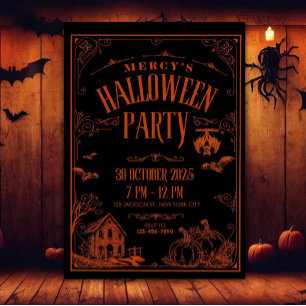 Mercys Halloween-Party Einladung