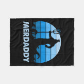 Merdaddy Mermaid Security Merman Daddy Fathers Day Fleecedecke (Vorderseite (Horizontal))