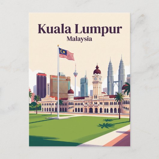 Merdeka-Platz, Kuala Lumpur, Malaysia Postkarte (Vorderseite)