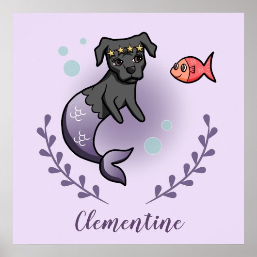 Merdog, Meerjungfrau, Prinzessin, Kinderzimmer Roo Poster (Vorne)