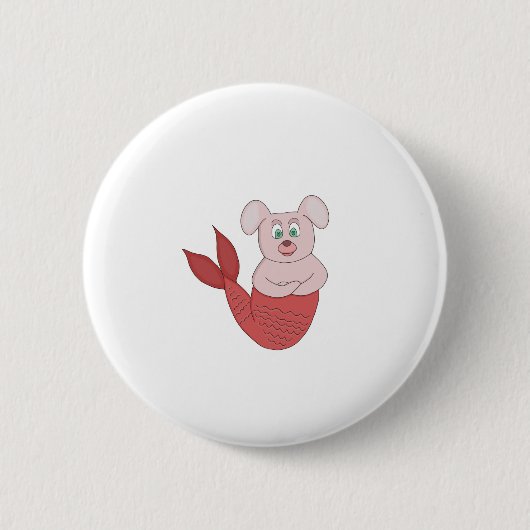 Merdog Merdawg Merman Fish Dog Button (Vorderseite)