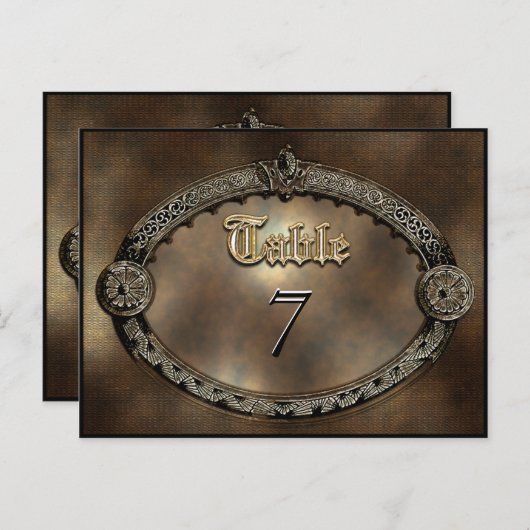 Meredith Dora Tischnummer Card (Vorne/Hinten)