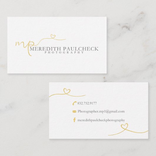 Meredith Paulcheck Fotografie Visitenkarte (Vorne/Hinten)