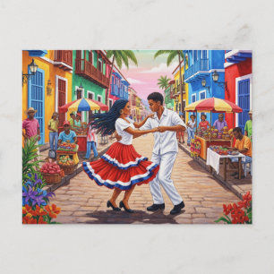 Merengue Dancers Dominikanische Republik Postkarte