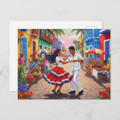 Merengue Dancers Dominikanische Republik Postkarte (Vorne/Hinten)