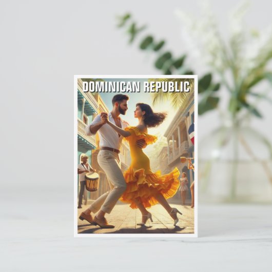 Merengue Dancers Postkarte (Stehend Vorderseite)