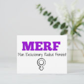 MERF - Mann Exclusionary Feminist Postkarte (Stehend Vorderseite)