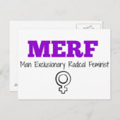 MERF - Mann Exclusionary Feminist Postkarte (Vorne/Hinten)