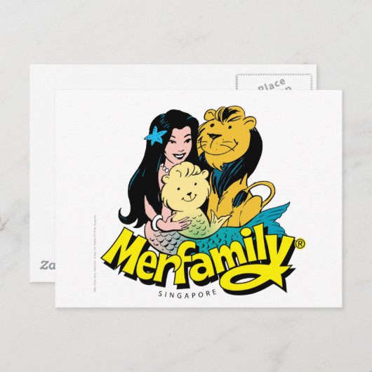 Merfamily® Basic Postkarte (Vorne/Hinten)