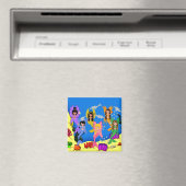 Merfeen im Ozean mit Dolphins Square Magnet (In Situ (Geschirrspüler))