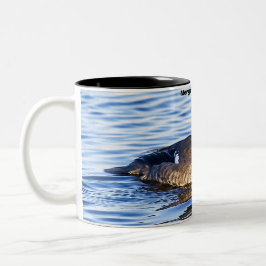 Merganser Duck Zweifarbige Tasse (Links)