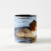 Merganser Duck Zweifarbige Tasse (Mittel)