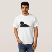 Merganser-Ente in der Silhouette T-Shirt (Vorne ganz)