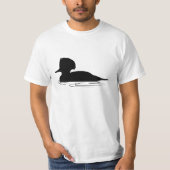 Merganser-Ente in der Silhouette T-Shirt (Vorderseite)