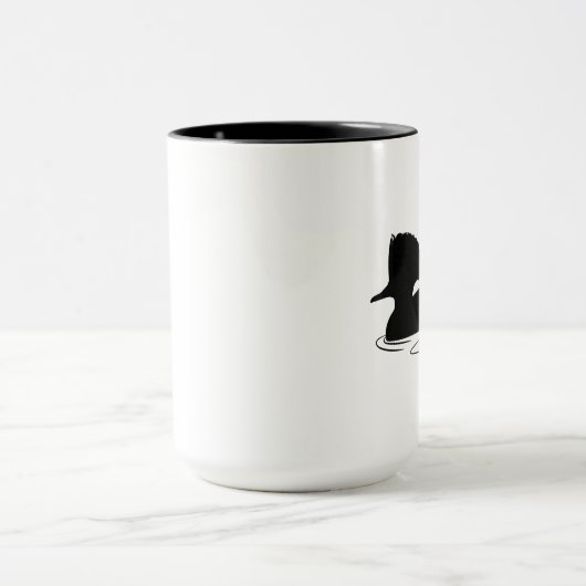 Merganser-Ente in der Silhouette Tasse (Zentrum)