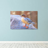 Merganser Leinwanddruck (Insitu (Holzboden))