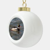 Merganser-Ornament Keramik Kugel-Ornament (Rechts)