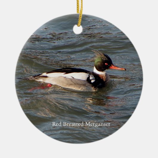Merganser-Ornament Keramik Ornament (Vorne)